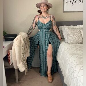 NWT maxi slit dress size large